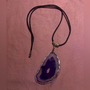 Purple agate necklace